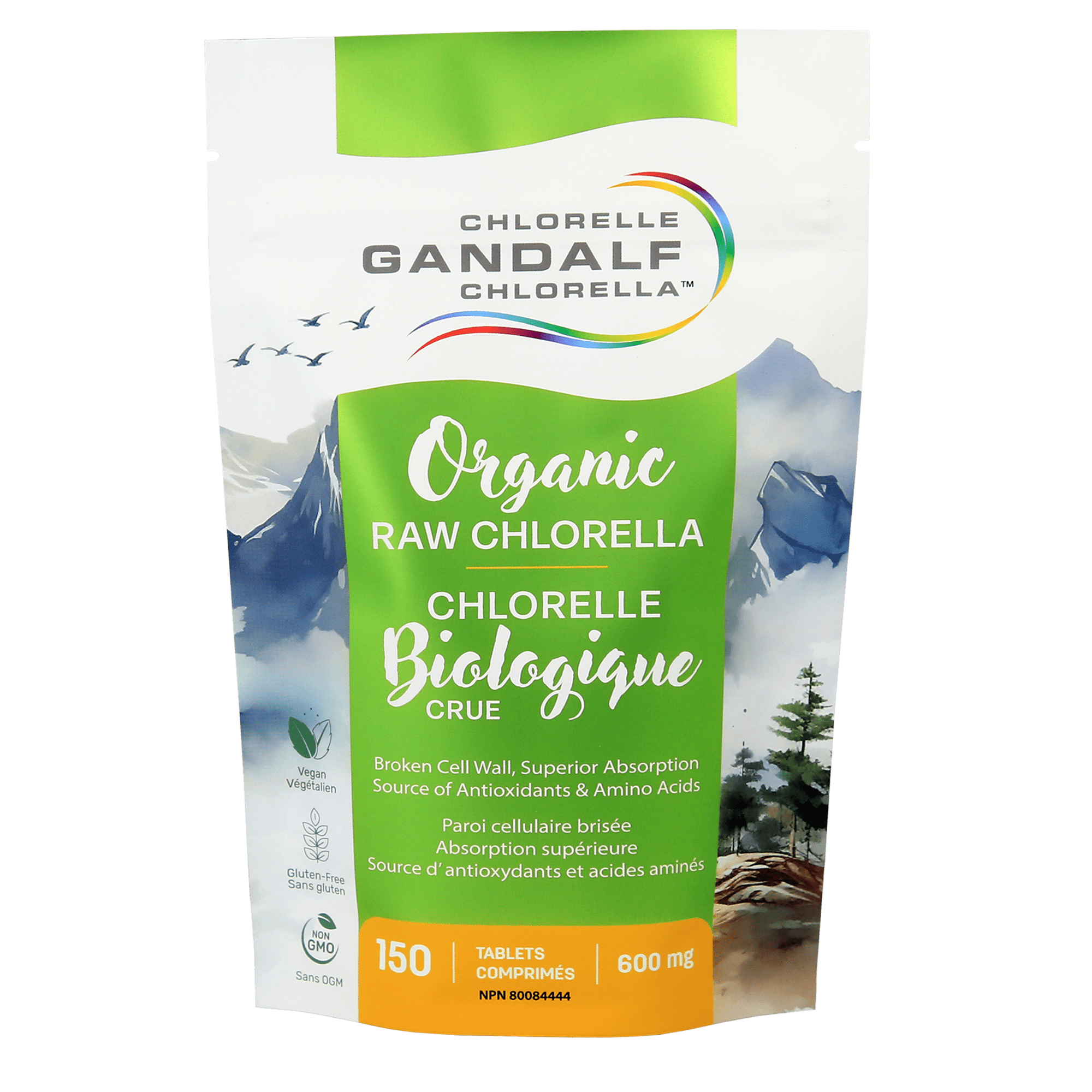 GANDALF Suppléments Chlorelle crue bio 150comp