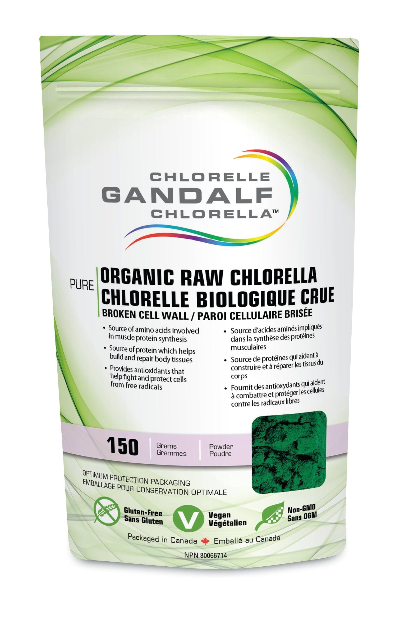 GANDALF Suppléments Chlorelle crue bio 150g