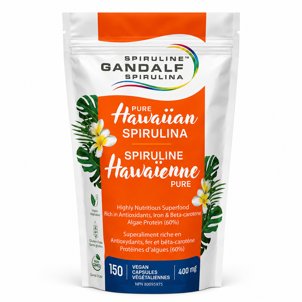 GANDALF Suppléments Spiruline 400mg 150vcaps