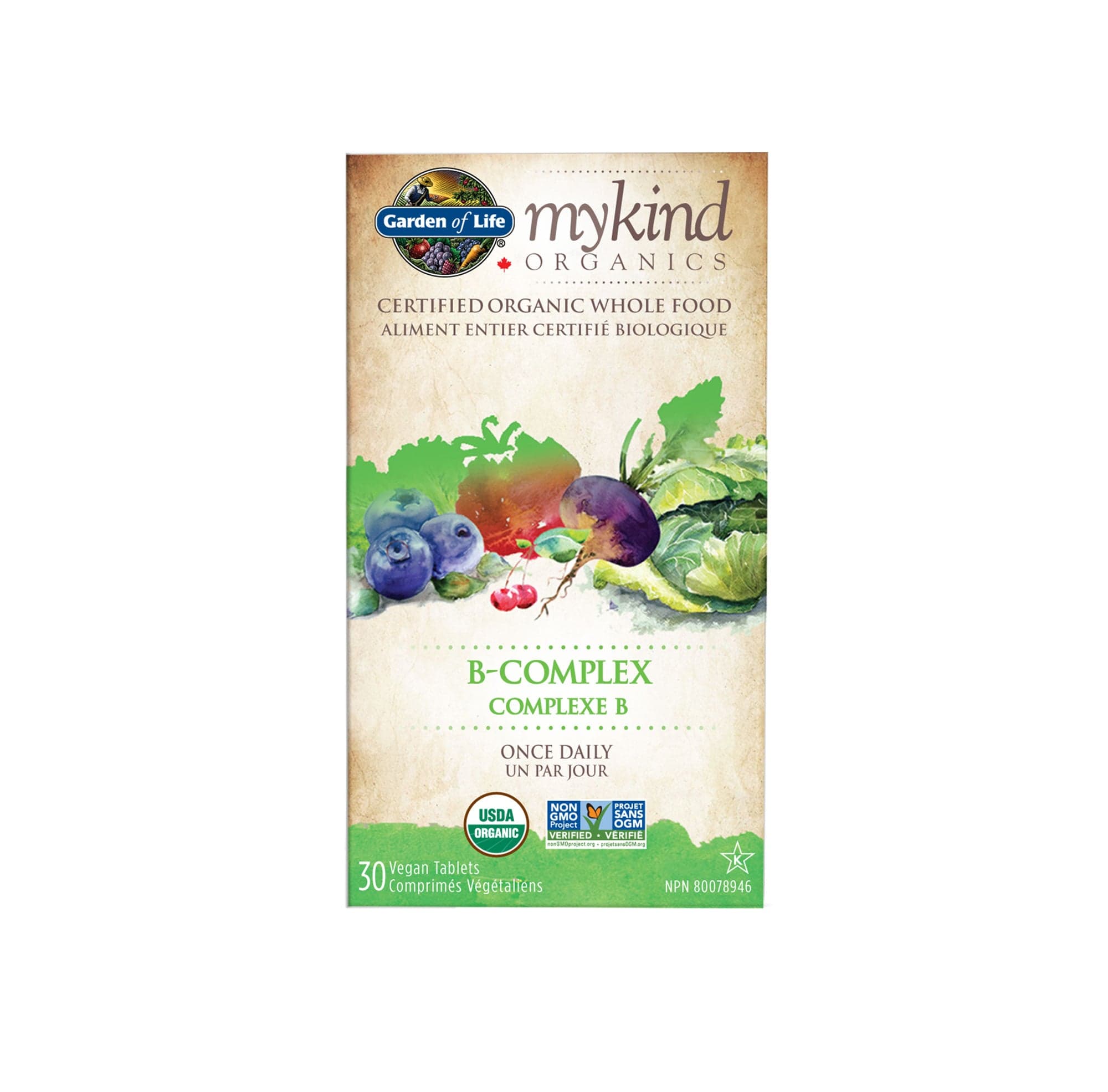 GARDEN OF LIFE Suppléments Complexe B 30comp