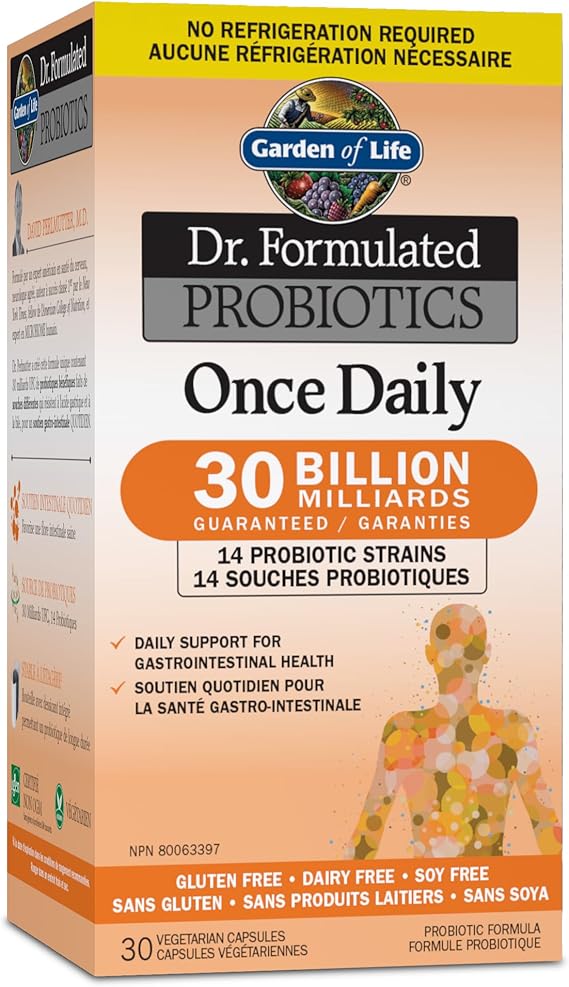 GARDEN OF LIFE Suppléments Once daily 14 souches probio 30 milliards (aucune réfrigération)  30vcaps