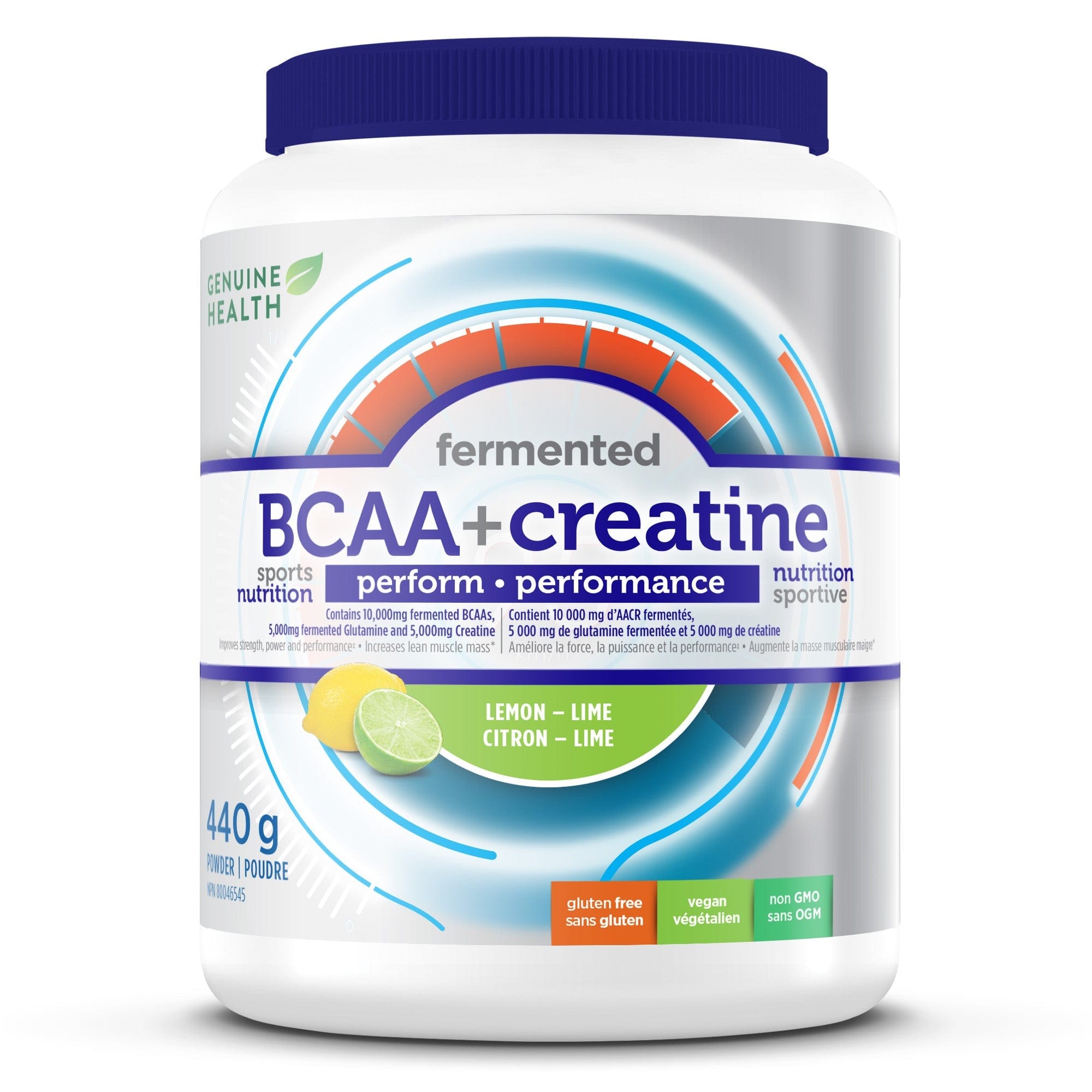 GENUINE HEALTH Suppléments BCAA+ créatine 440g
