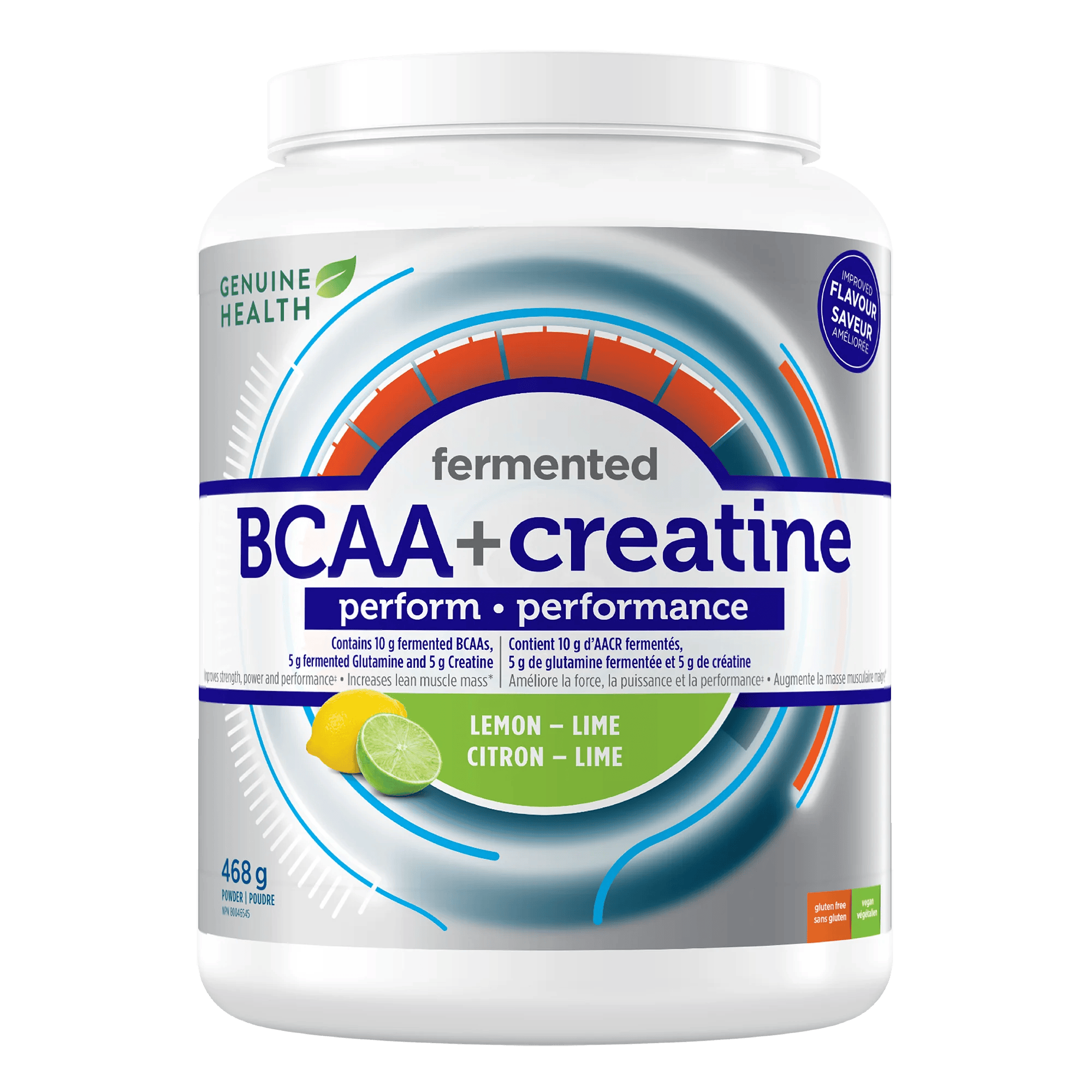 GENUINE HEALTH Suppléments BCAA+ créatine 468g