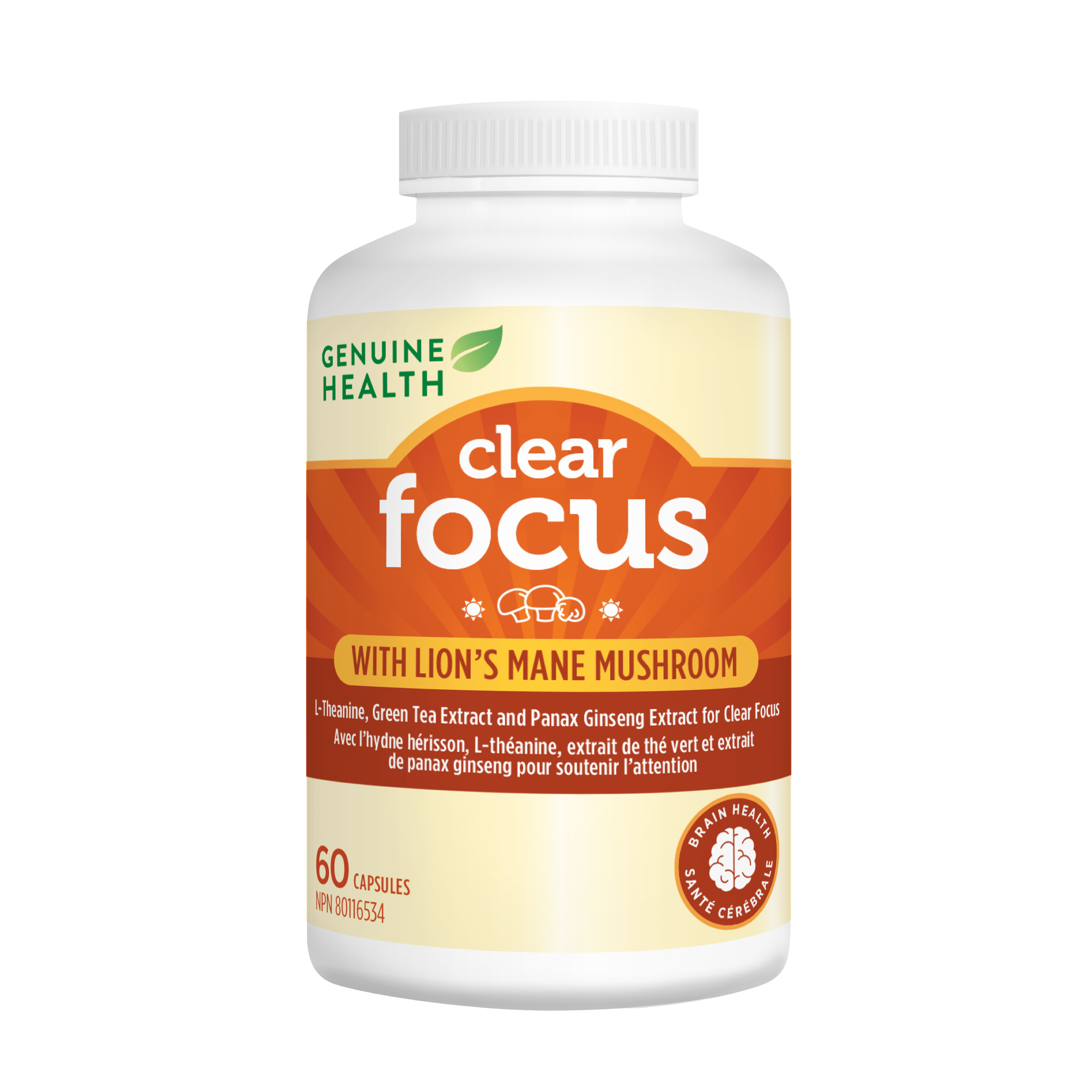 GENUINE HEALTH Suppléments Clear focus 60caps