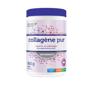 GENUINE HEALTH Suppléments Collagène bovin pur (non-aromatisé) 160g