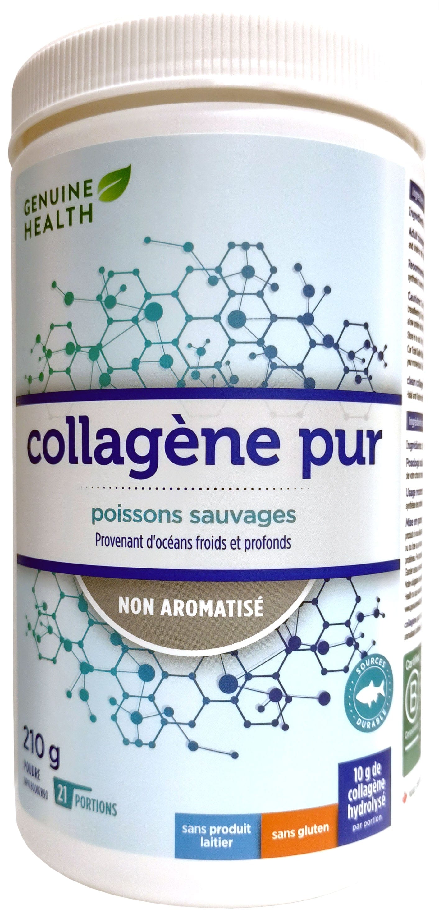 GENUINE HEALTH Suppléments Collagène marin pur (non-aromatisé) 210g