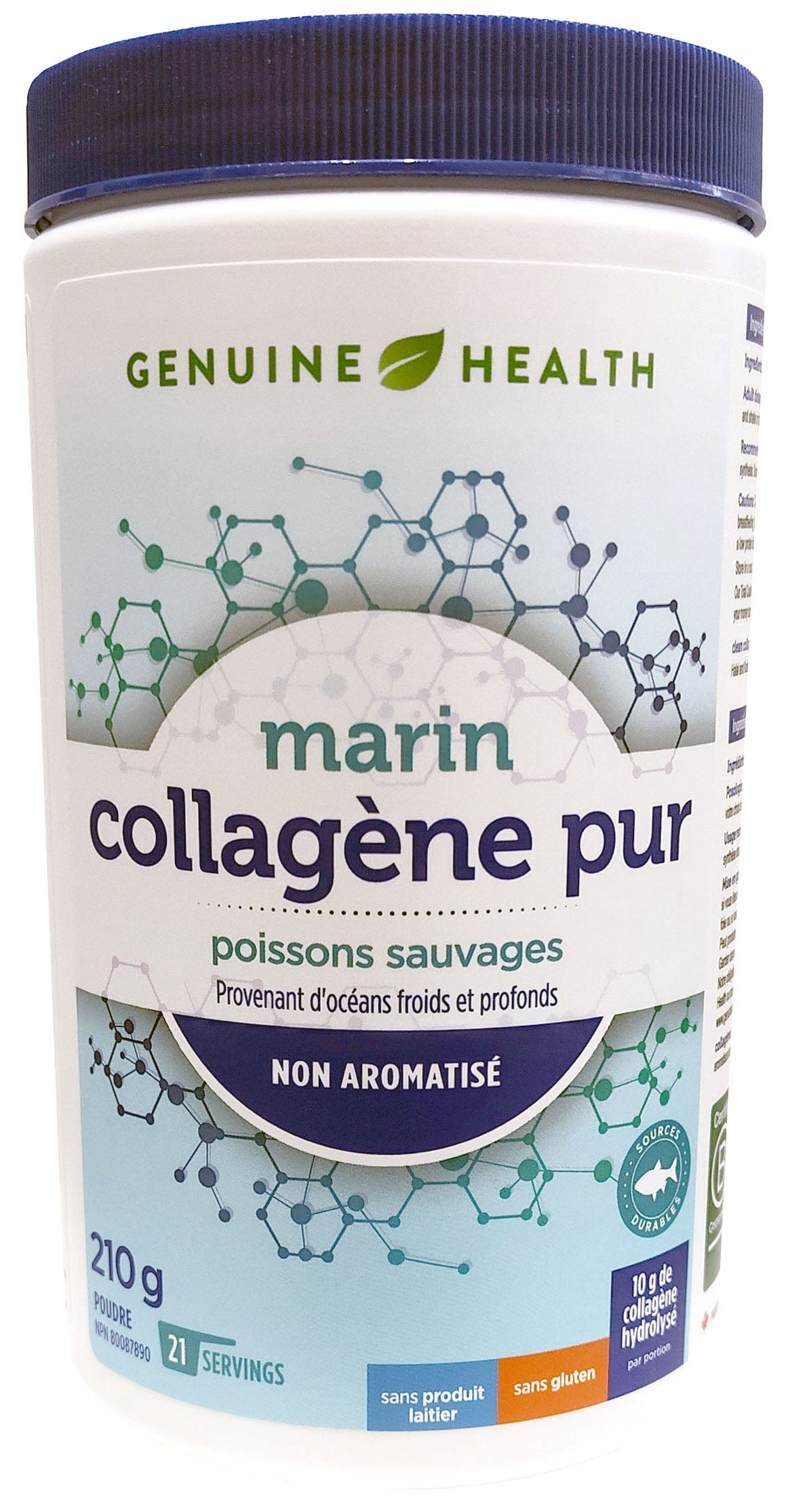 GENUINE HEALTH Suppléments Collagène marin pur (non-aromatisé) 210g