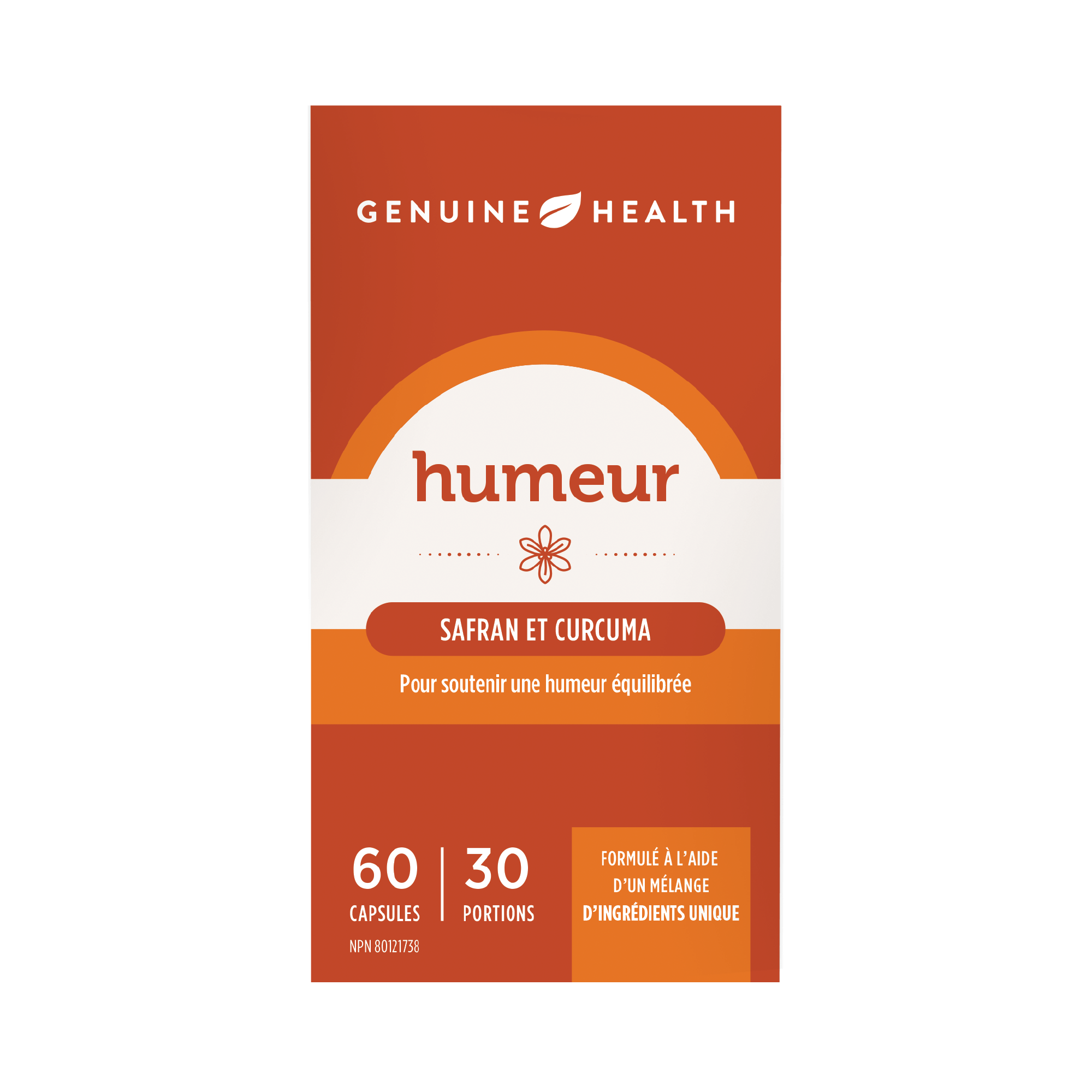 GENUINE HEALTH Suppléments Humeur (safran et curcuma) 60caps