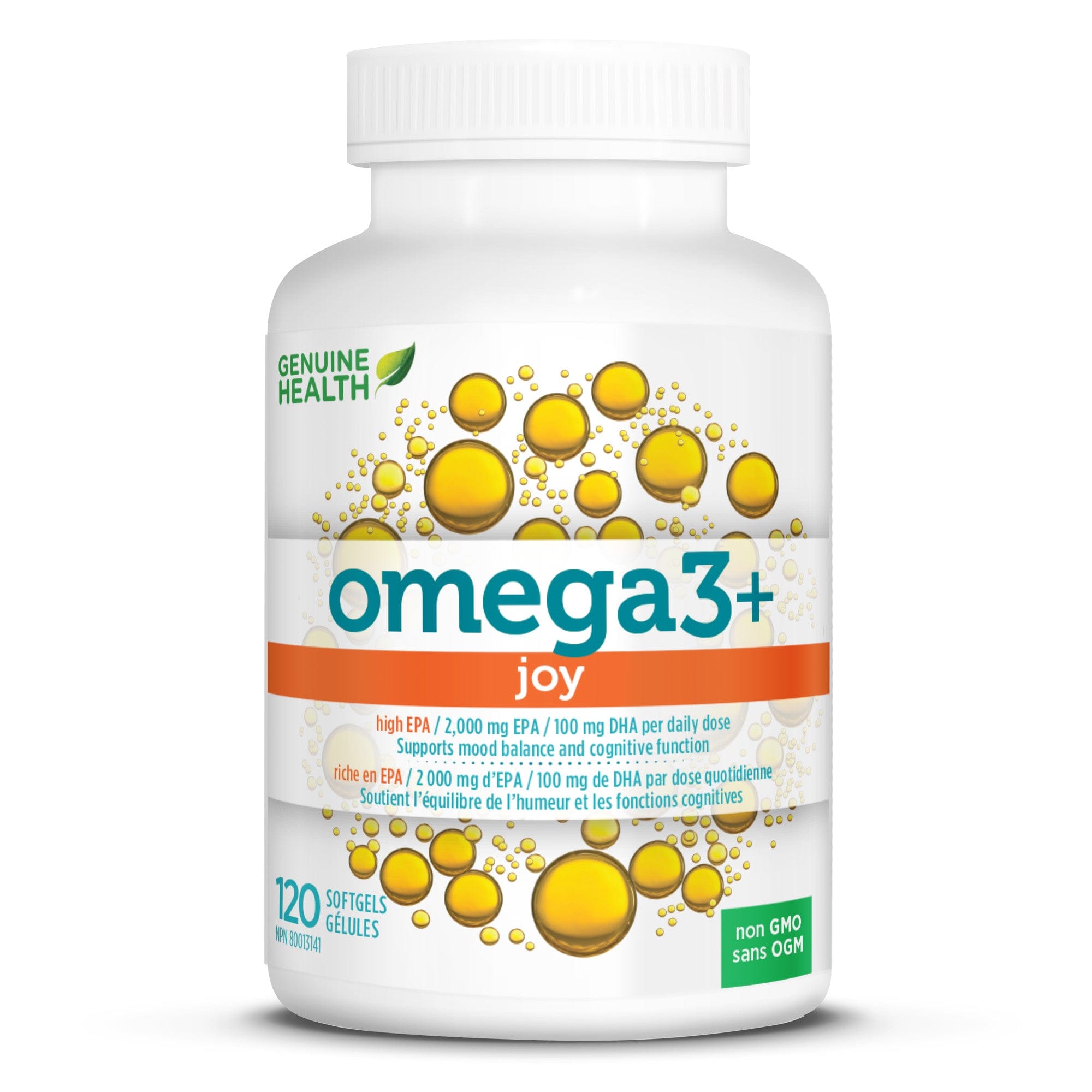 GENUINE HEALTH Suppléments O3mega+ joy 120gel
