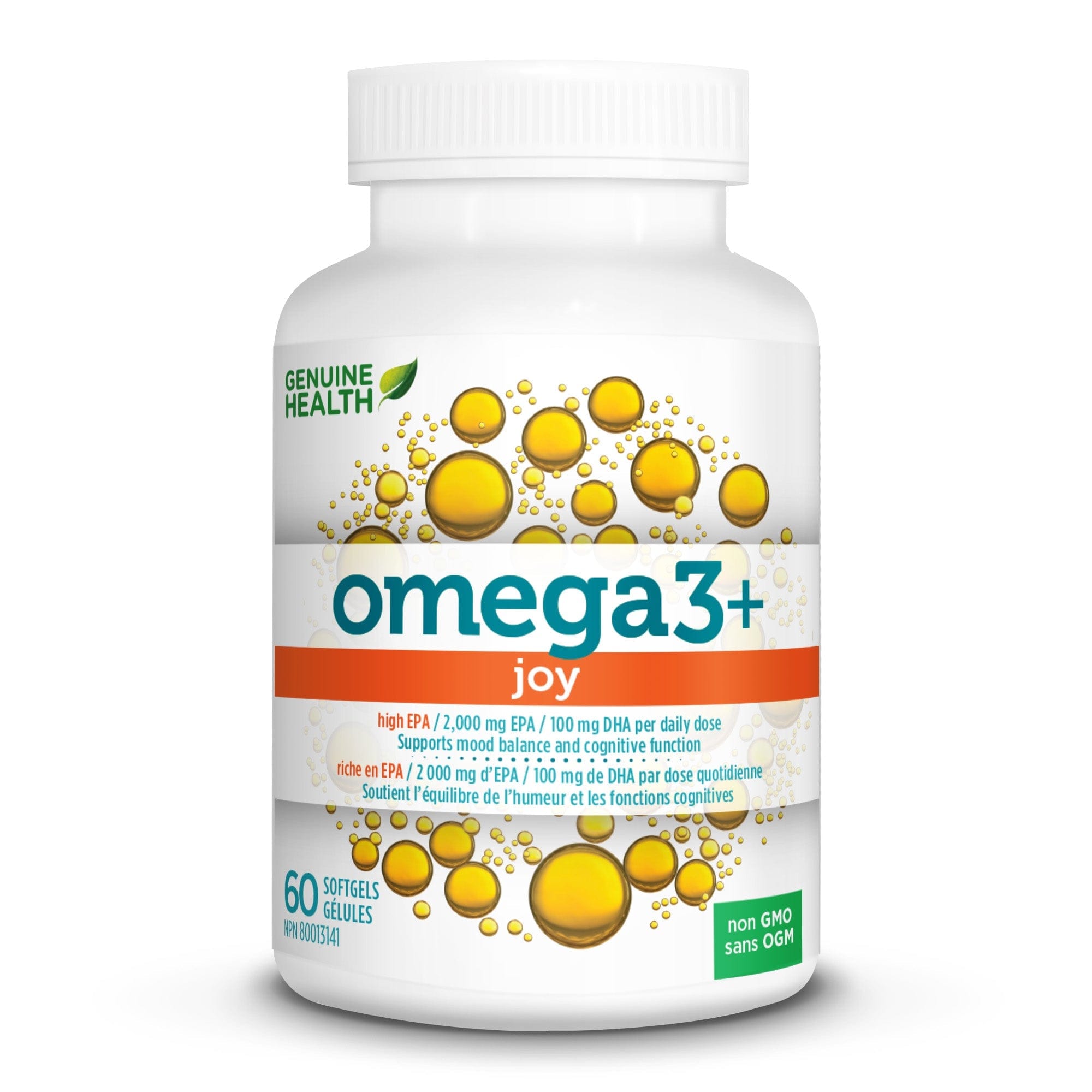 GENUINE HEALTH Suppléments O3mega+ joy 60gel