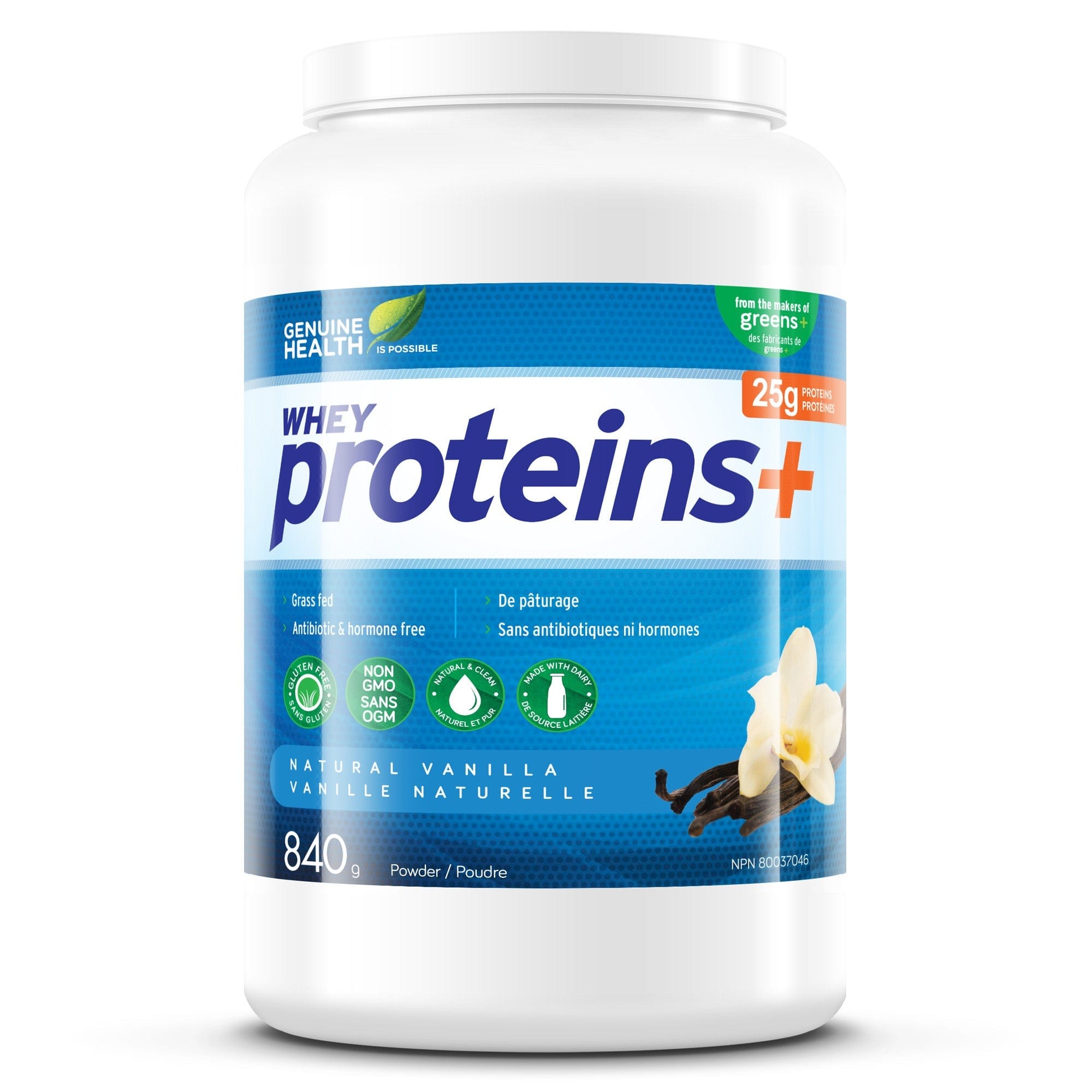 GENUINE HEALTH Suppléments Proteins+ (vanille) 840g