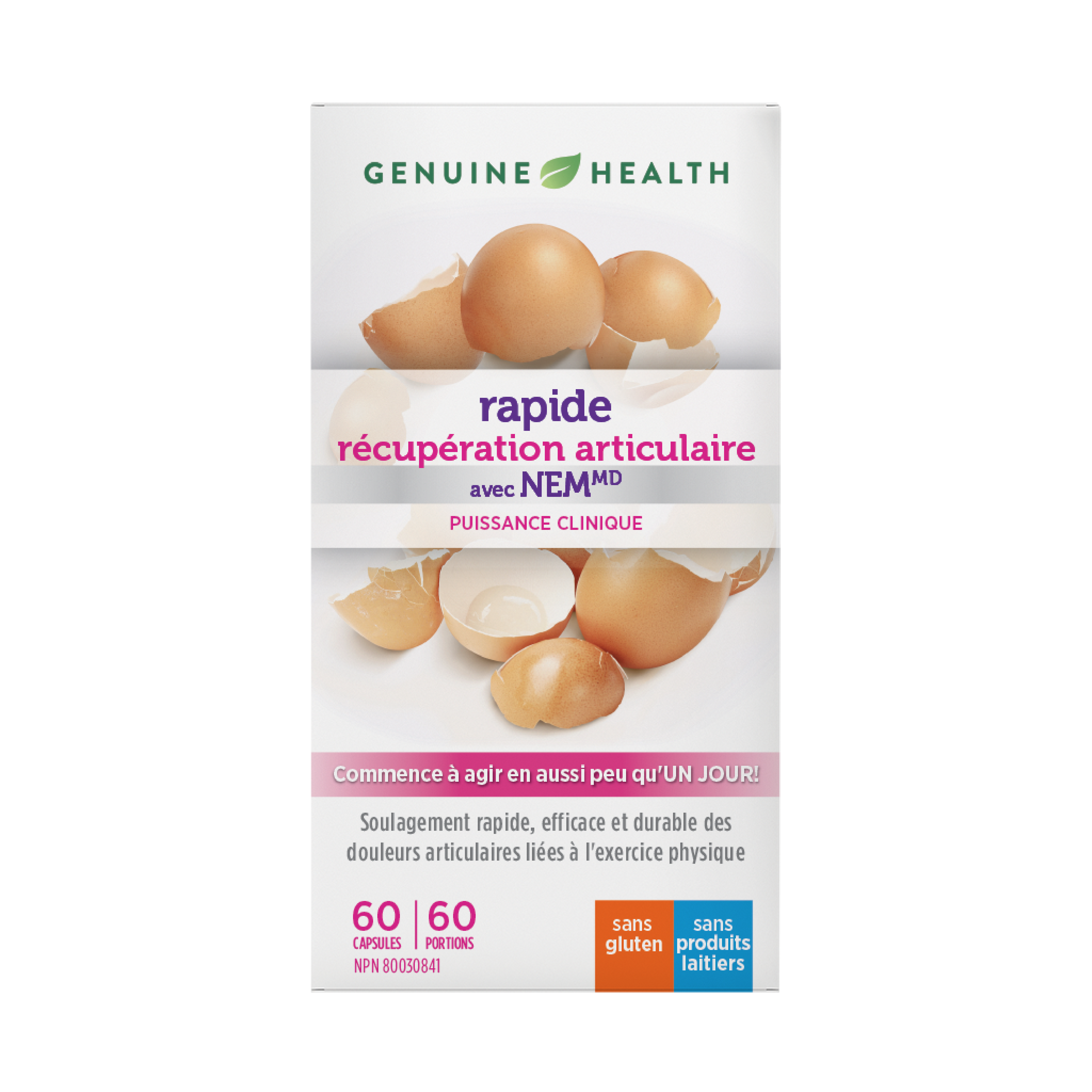 GENUINE HEALTH Suppléments Récupération articulaire 60caps