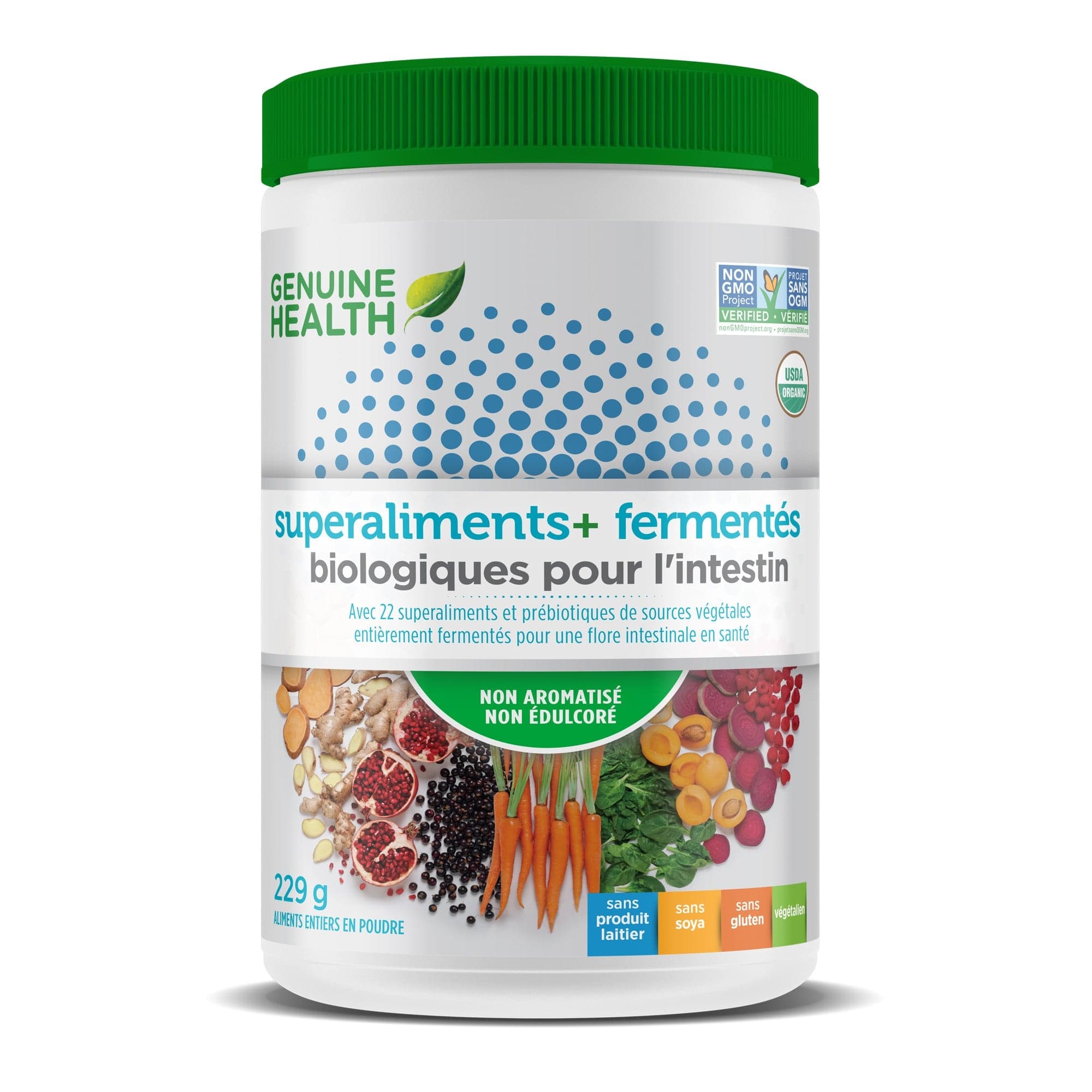 GENUINE HEALTH Suppléments Super aliments + bio (sans-saveur) 229g