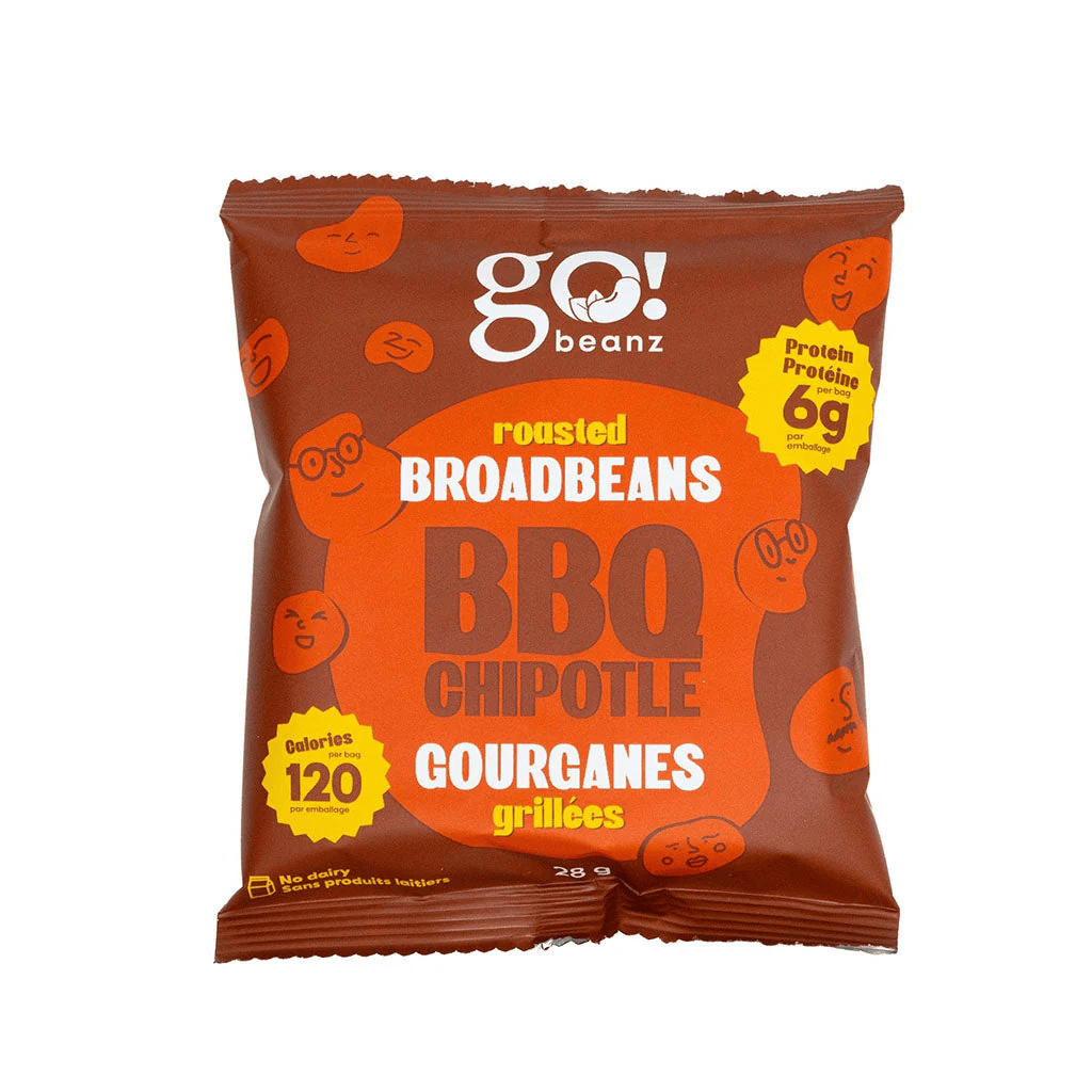 GO BEANZ Épicerie Gourganes grillées BBQ chipotle 28g