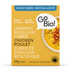 GO BIO Épicerie Bouillon poulet sans gluten sans sel 54g
SURPLUS D'INVENTAIRE