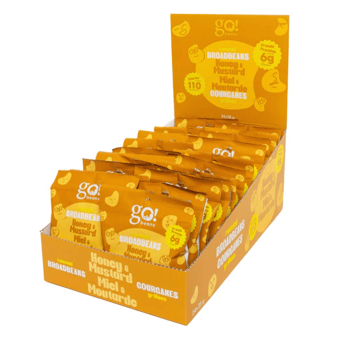 GO NUTRITION Épicerie Go Beanz - Gourganes grillées Miel et moutarde 24x28g