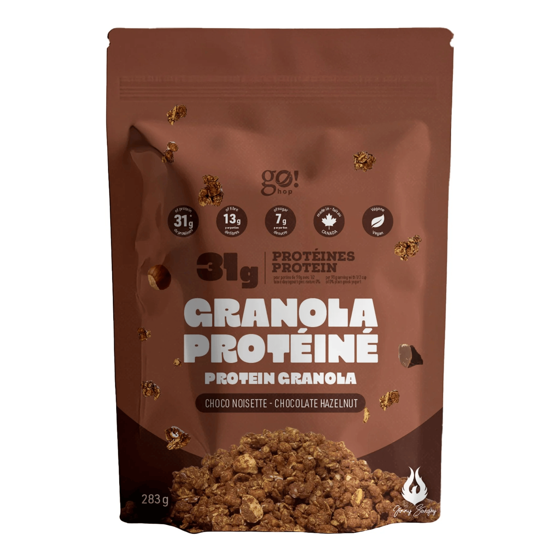 GO NUTRITION Épicerie Go Hop - granola protéiné Choco noisette 283g