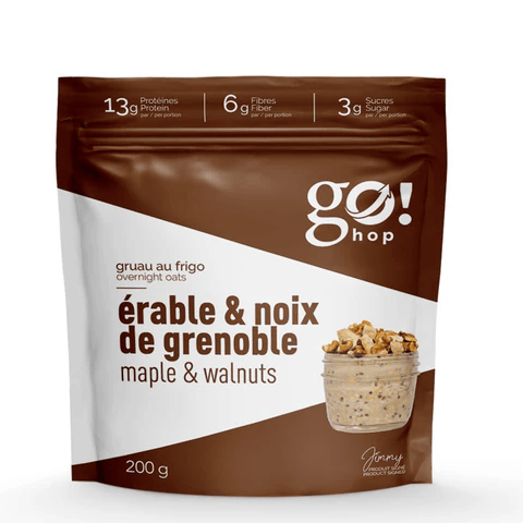 GO NUTRITION Épicerie Go Hop - gruau Érable et noix de grenoble 200g
DATE DE PÉREMPTION : 31 JUILLET 2026