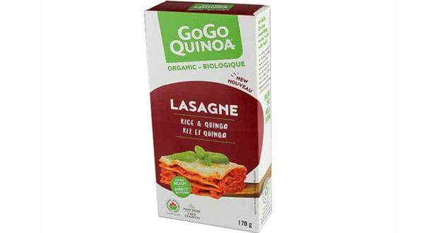 GOGO QUINOA Épicerie Lasagne riz et quinoa bio 170g