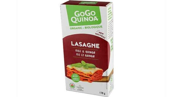 GOGO QUINOA Épicerie Lasagne riz et quinoa bio 170g
DATE DE PÉREMPTION : 21 SEPTEMBRE 2025