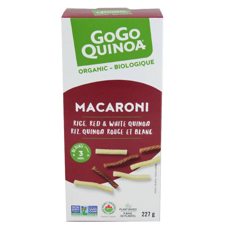 GOGO QUINOA Épicerie Macaroni quinoa rouge et blanc 227g