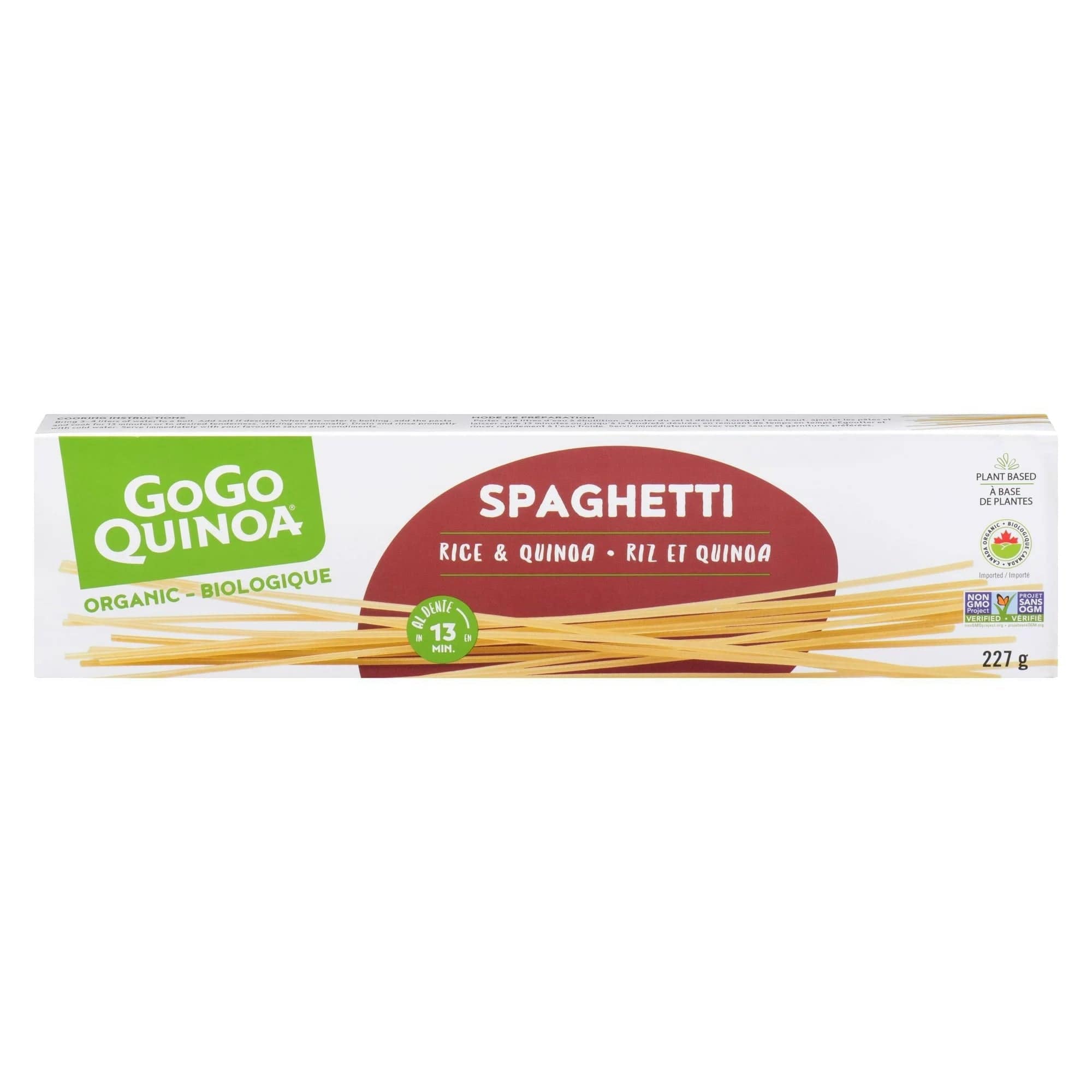 GOGO QUINOA Épicerie Spaghetti riz et quinoa 227g