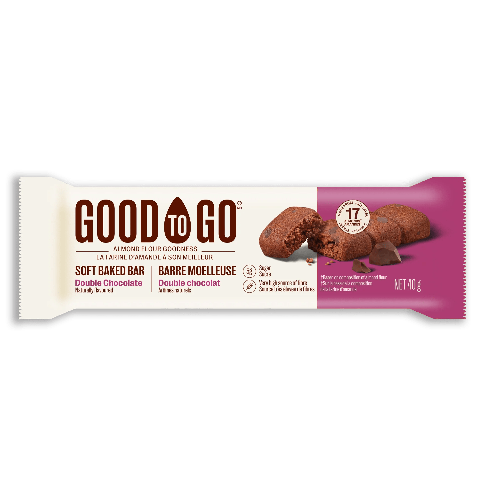 GOOD TO GO Épicerie Barre moelleuse double chocolat 40g