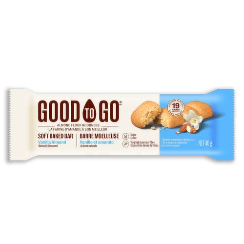 GOOD TO GO Épicerie Barre moelleuse vanille et amandes 40g