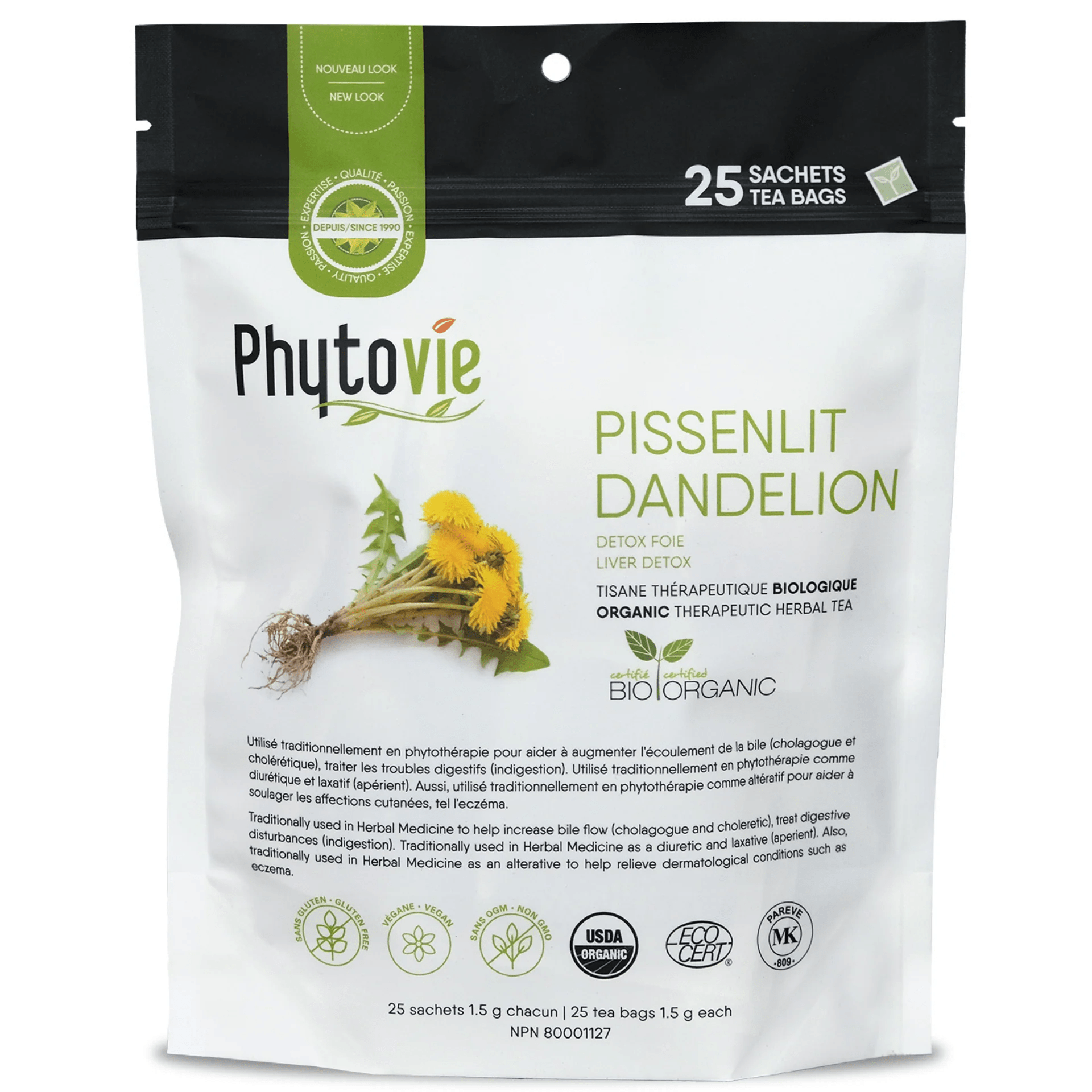 GOURMET NUTRITION Suppléments Tisane Pissenlit (racine) sans gluten 25s