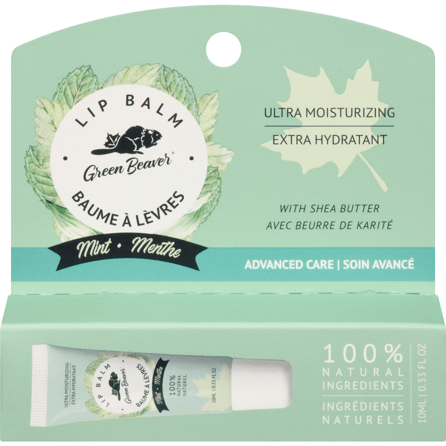 GREEN BEAVER Soins & beauté Baume à lèvres extra hydratant soin avancé à la menthe  10ml
