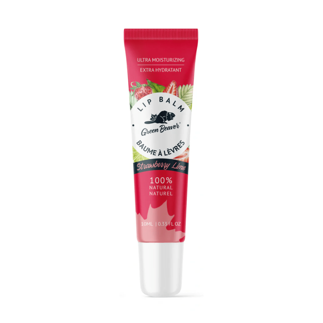 GREEN BEAVER Soins & beauté Baume à lèvres fraise et limes  10ml