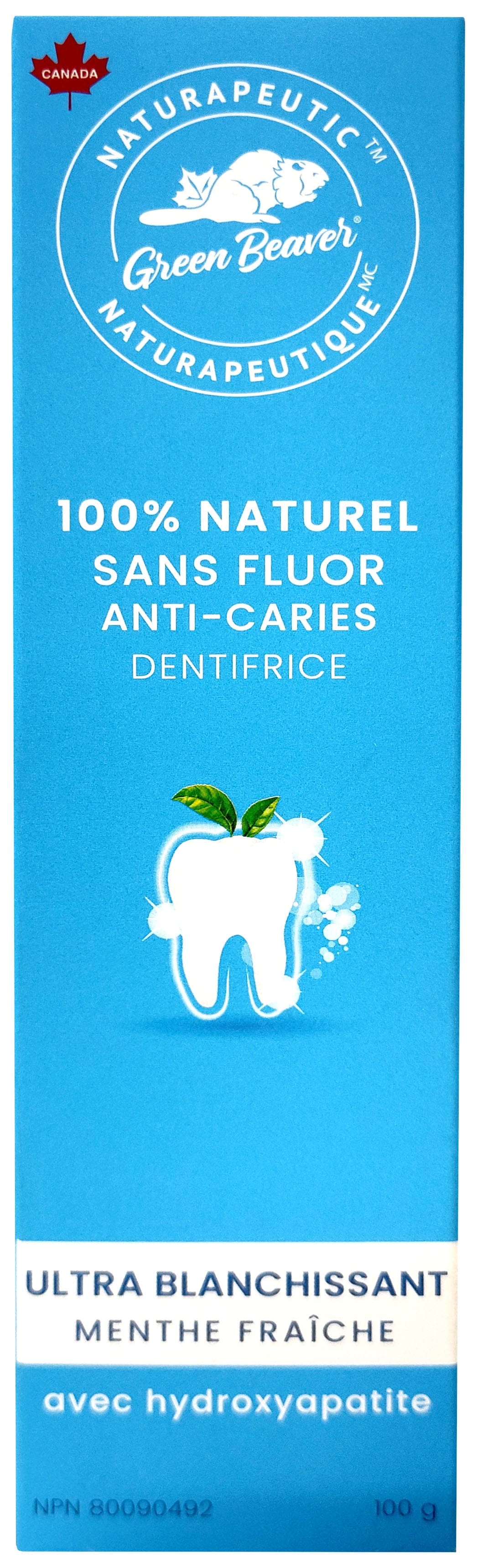 GREEN BEAVER Soins & beauté Dentifrice blanchiment extra (menthe fraîche) 100g