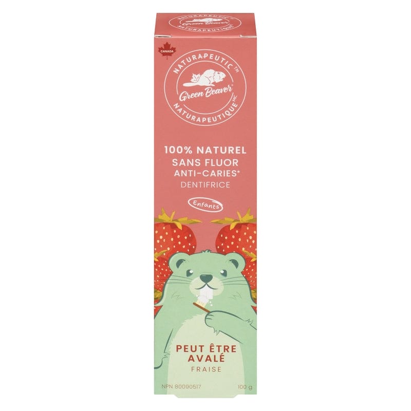 GREEN BEAVER Soins & beauté Dentrifrice pour enfants aux fraises (naturapeutique) 100g