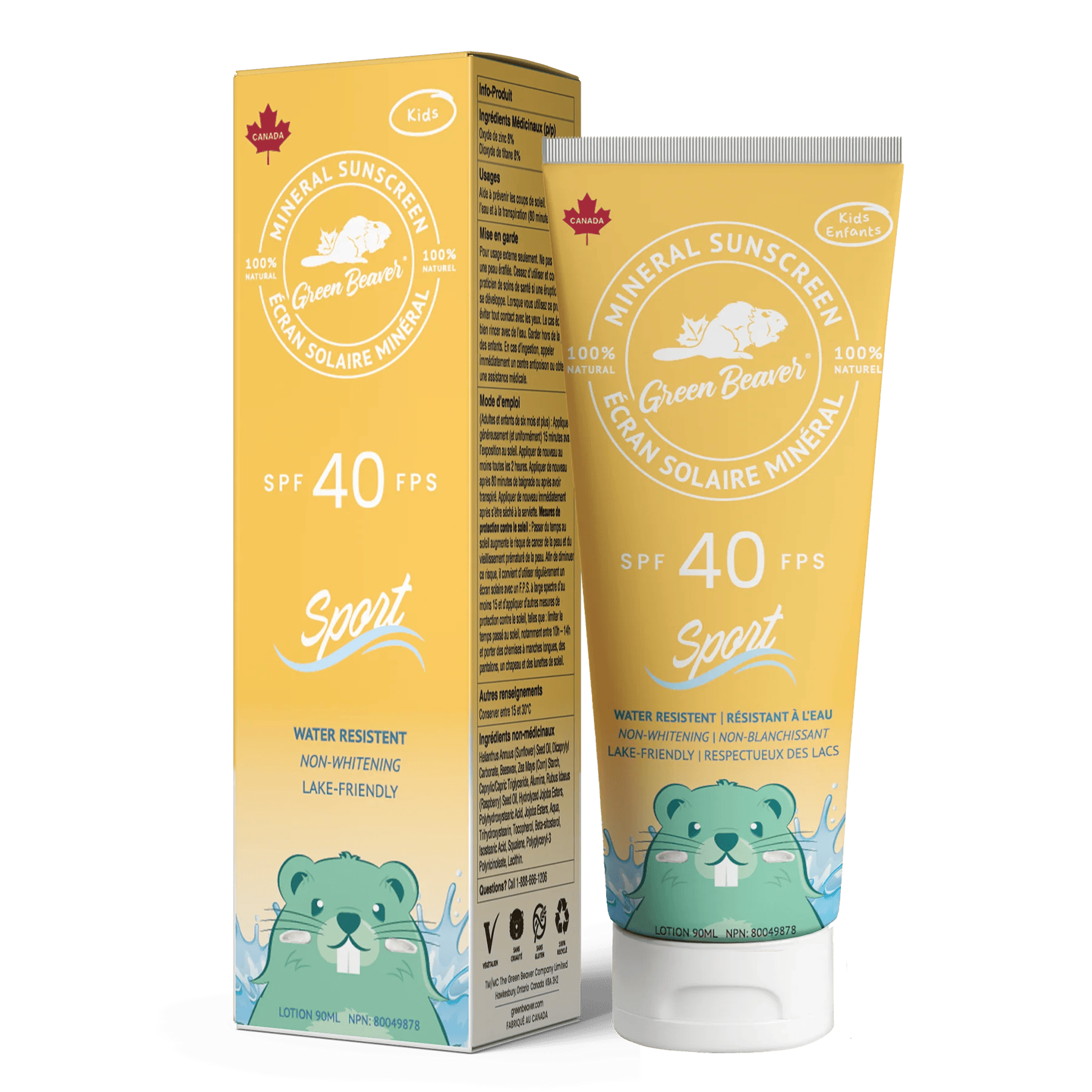 GREEN BEAVER Soins & beauté Écran solaire FPS 40 enfant (lotion) 90ml
