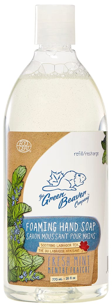 GREEN BEAVER Soins & beauté Savon bio menthe fraîche recharge 750ml