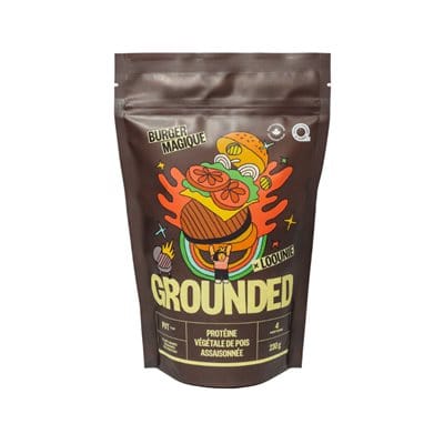 GROUNDED Épicerie Protéines végétales de pois assaisonnées 230g