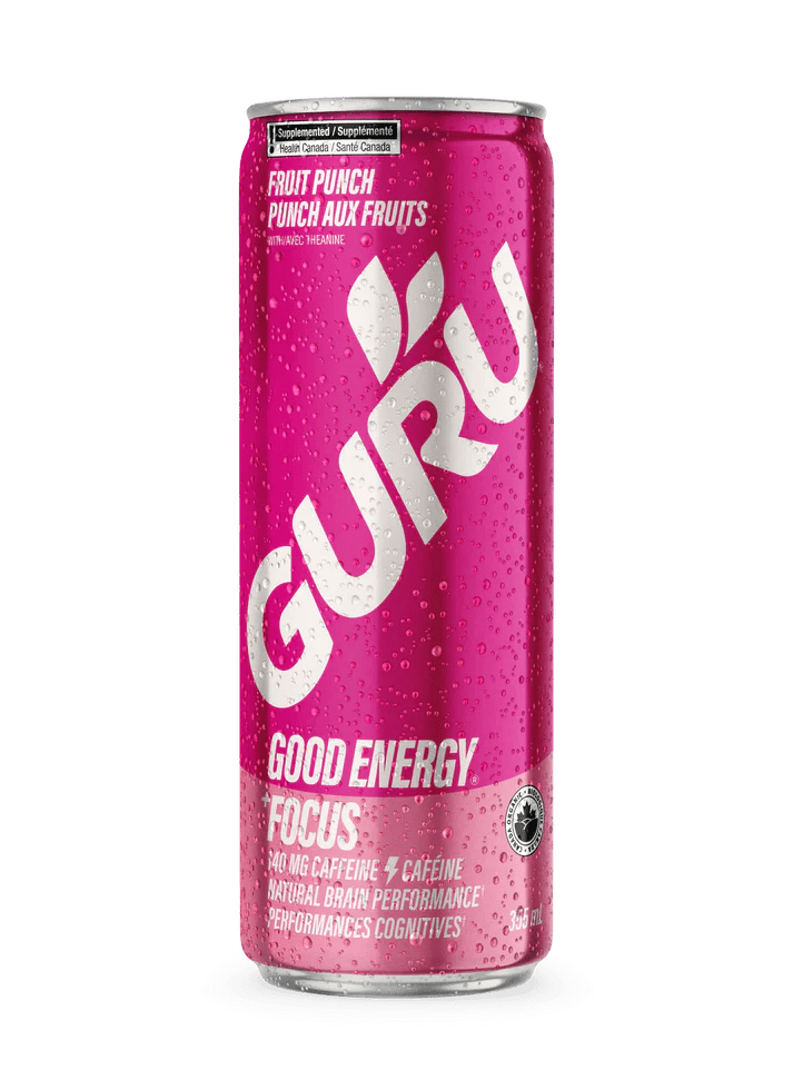 GURU Épicerie Boisson énergisant focus punch aux fruits bio 355ml