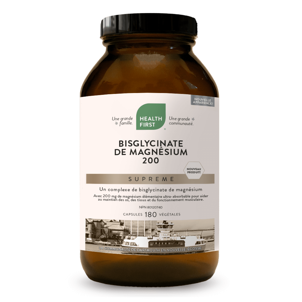 HEALTH FIRST Suppléments Bisglycinate de magnésium 200 suprême 180vcaps