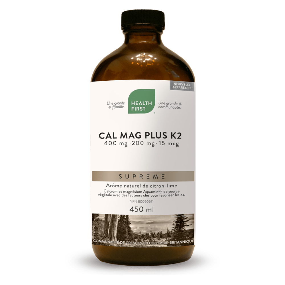 HEALTH FIRST Suppléments Cal-mag plus K2 suprême 450ml