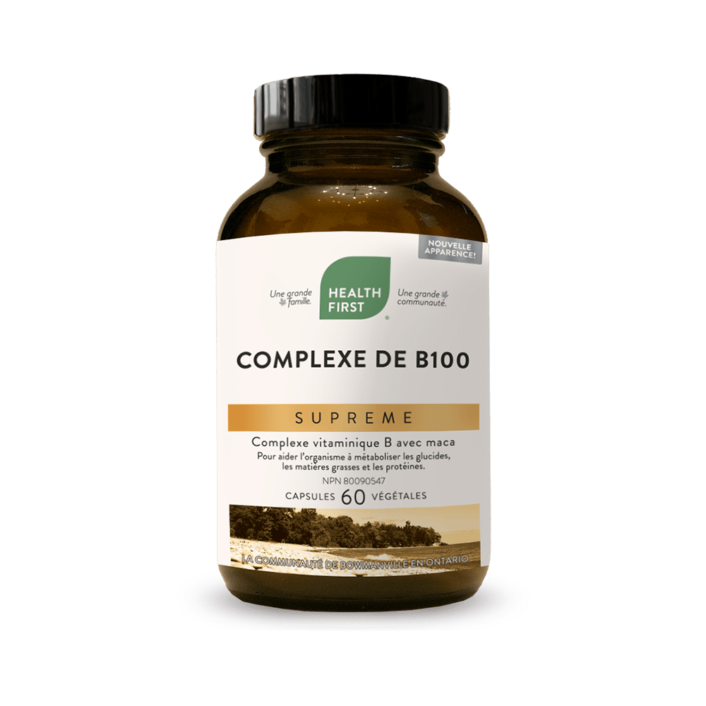 HEALTH FIRST Suppléments Complexe de B100 suprême 60vcaps