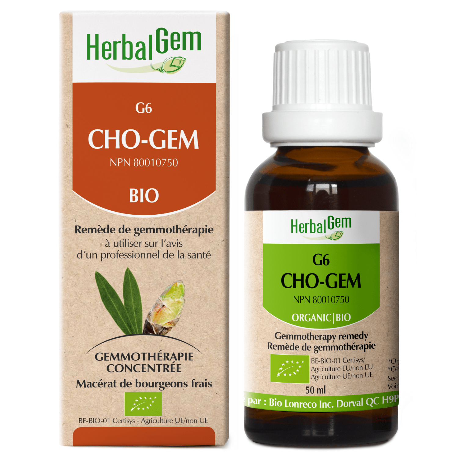 HERBAL GEM Suppléments Cho-Gem bio (G-6) 30ml