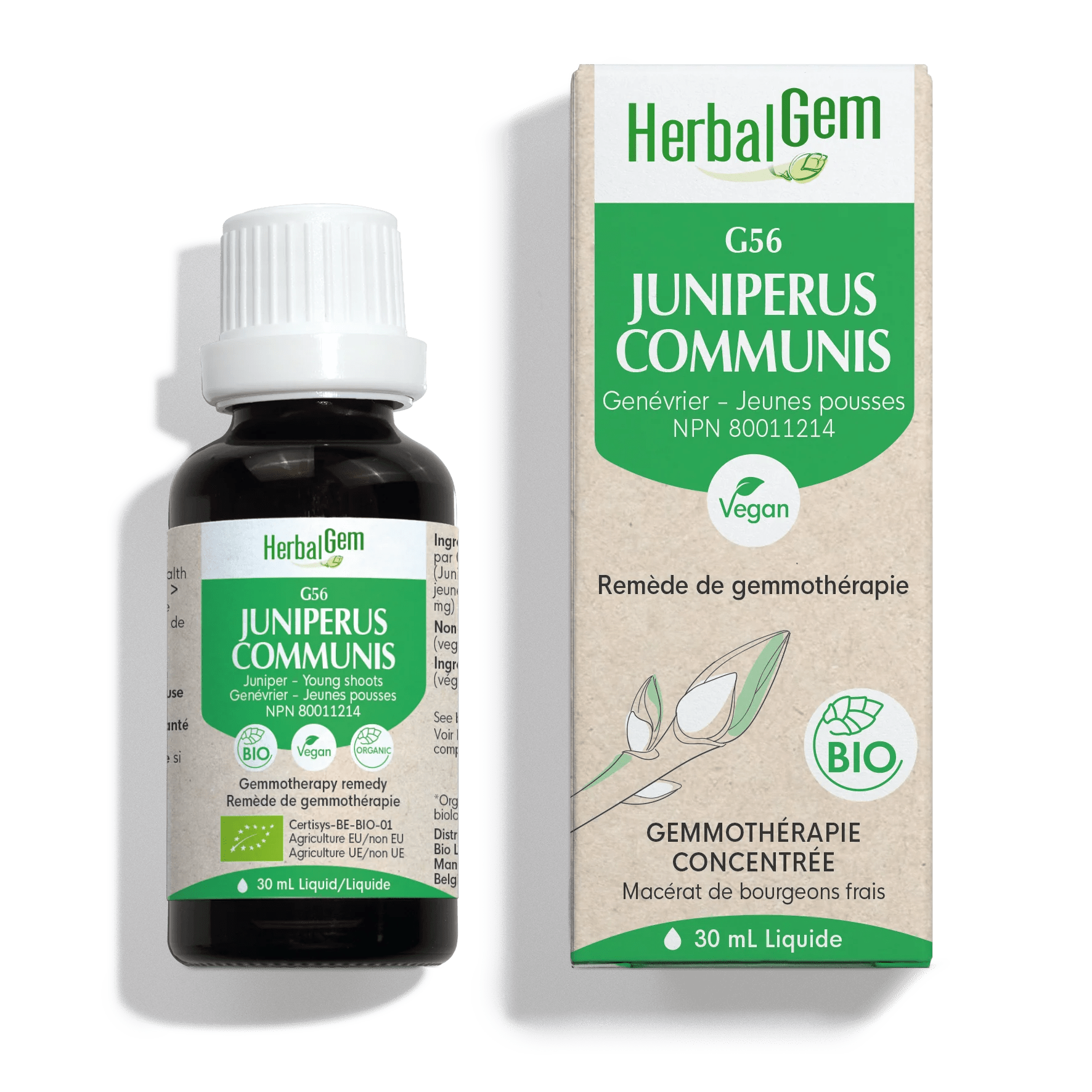 HERBAL GEM Suppléments Juniperus communis bio (G-56) 30ml