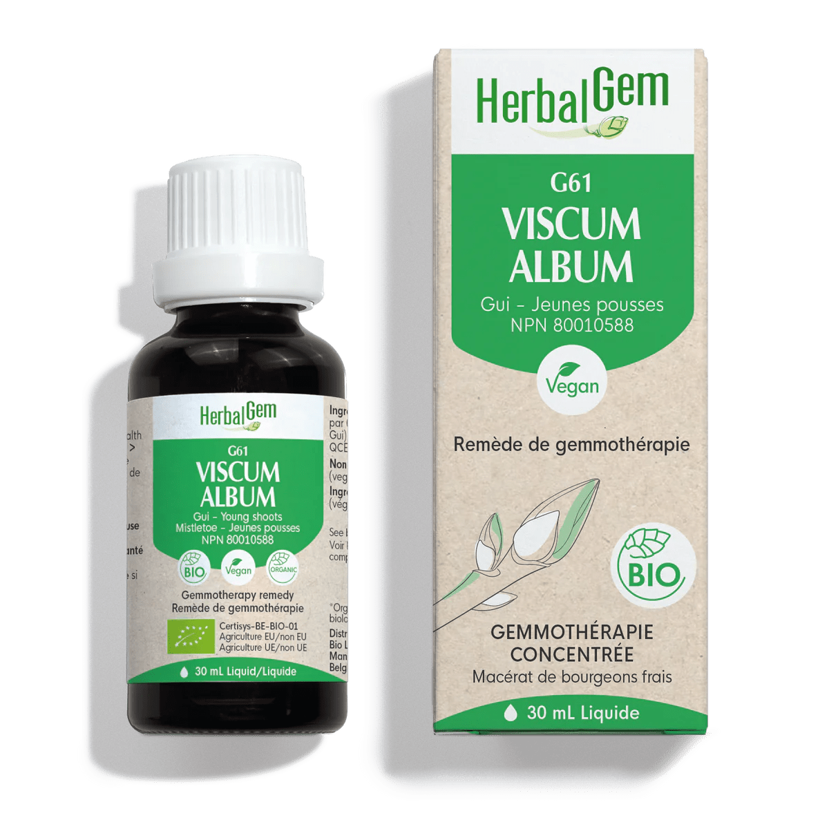 HERBAL GEM Suppléments Viscus album bio (G-61) 30ml