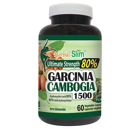 HERBAL SLIM Suppléments Garcinia cambogia 1500 (80% acide hydroxycrititque) 60vcaps