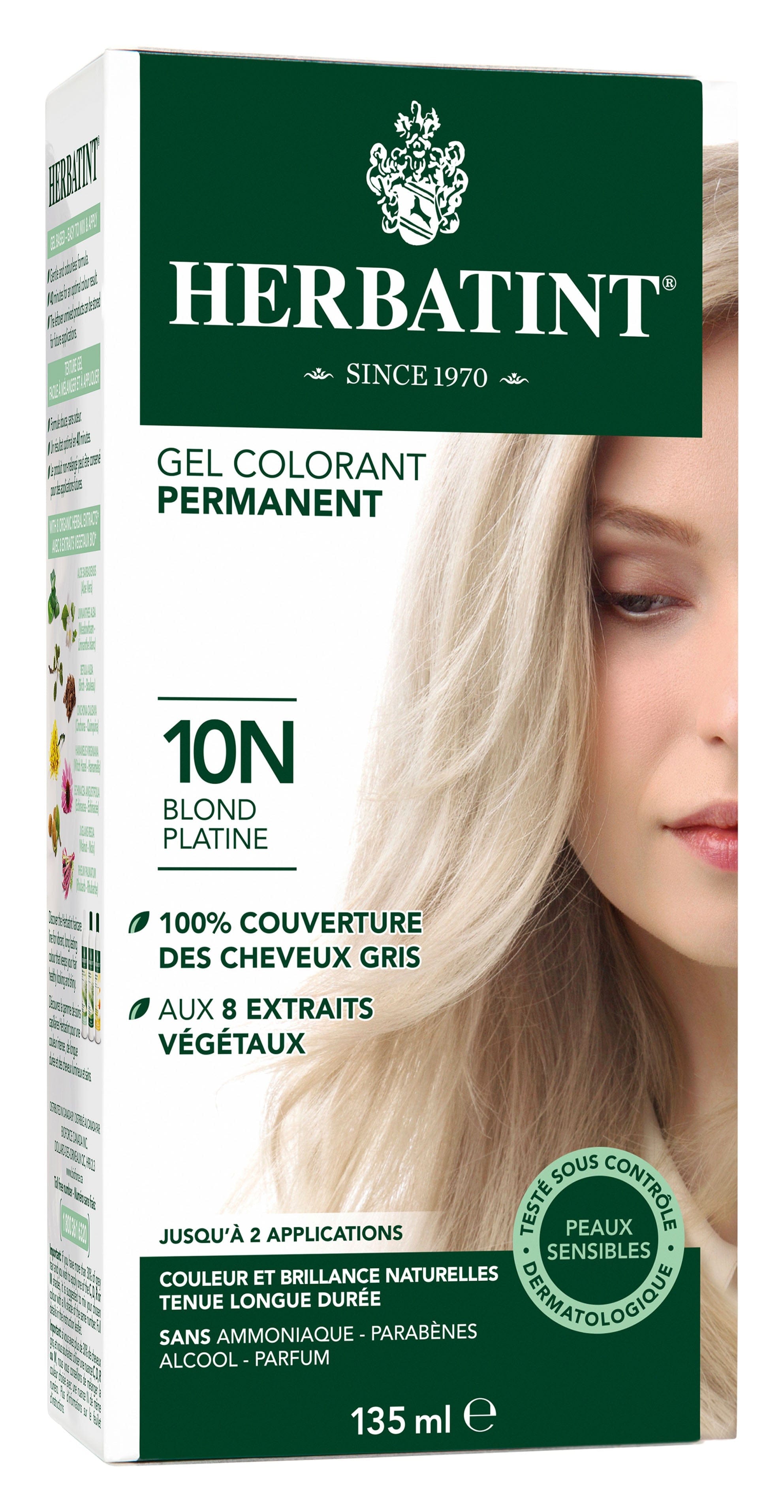 HERBATINT Soins & beauté Teinture 10N Blond platine 135ml