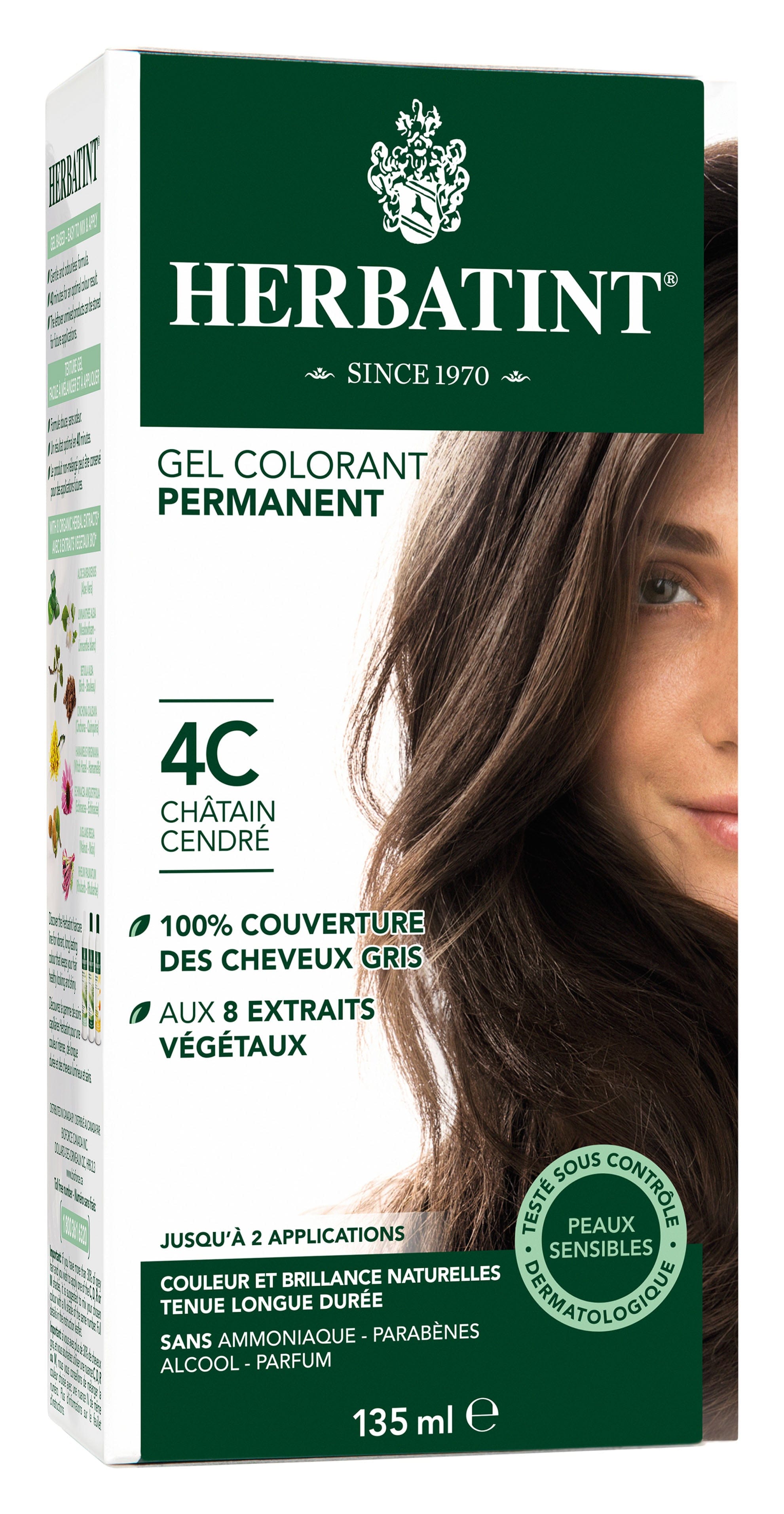 HERBATINT Soins & beauté Teinture 4C Châtain cendré 135ml