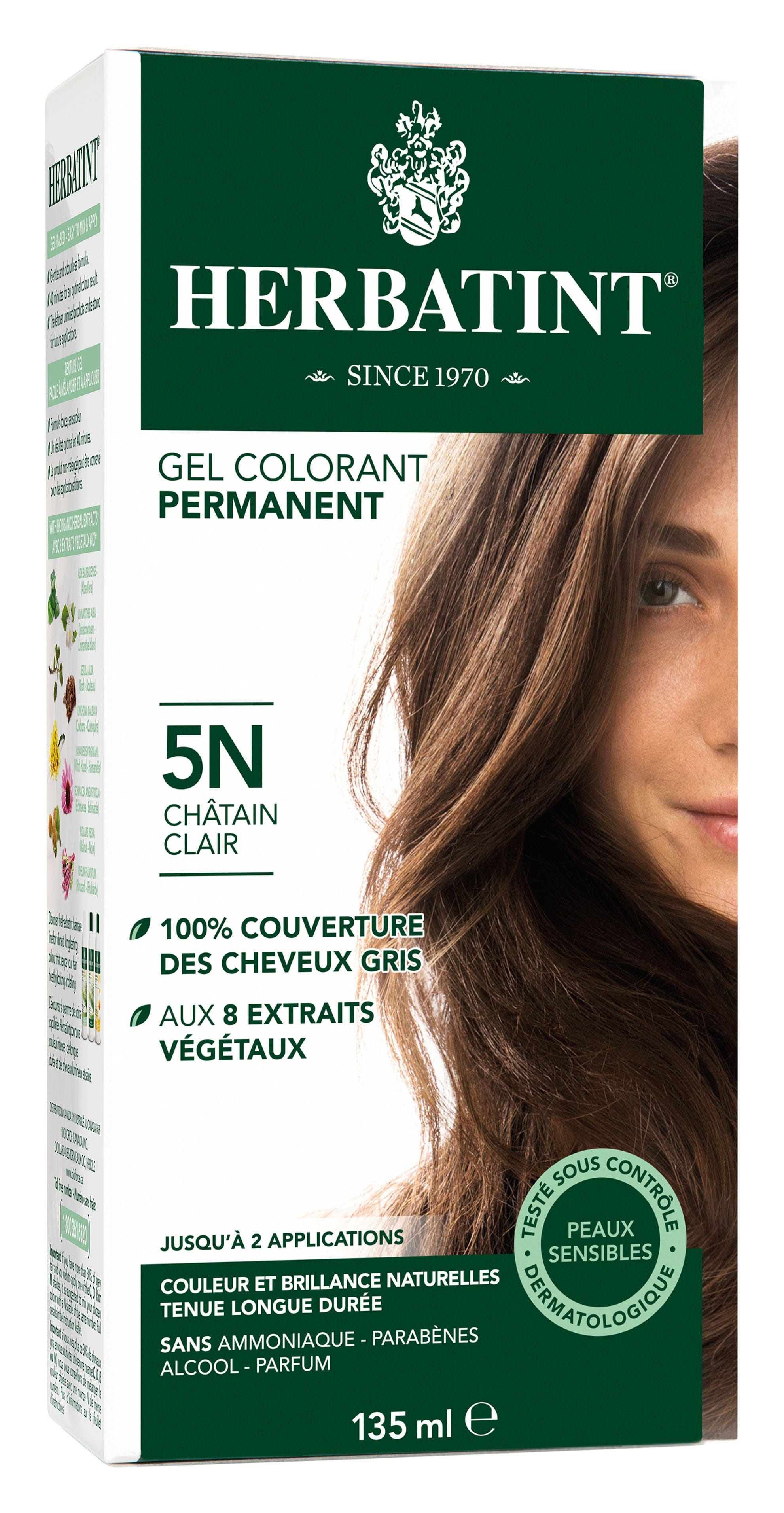 HERBATINT Soins & beauté Teinture 5N Châtain clair 135ml