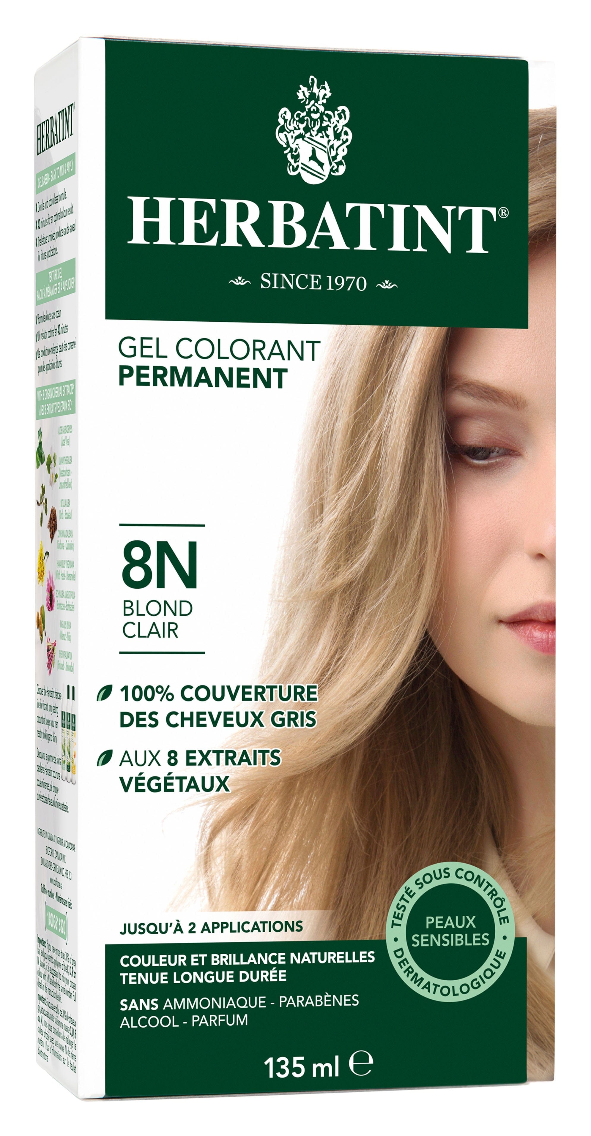 HERBATINT Soins & beauté Teinture 8N Blond clair 135ml