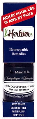 HERBIER Suppléments Tobaccostop (Tobaccaid) DIN-HM80044619 30ml
<strong>ACHAT POUR LES 18 ANS ET PLUS</strong>