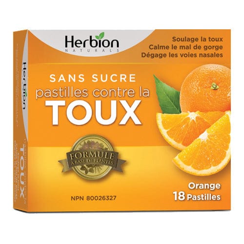 HERBION Suppléments Pastillessans sucre saveur d'orange 6x18 pastilles